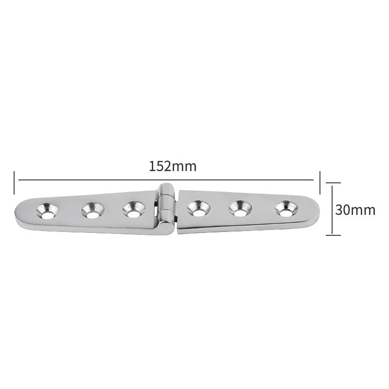 

4pcs Stainless Steel 316 Door Strap Hinge With 6 Holes Mirror Polish Marine Boat Hardware Casting Hinge 30x152mm 30x152mm x 4pcs