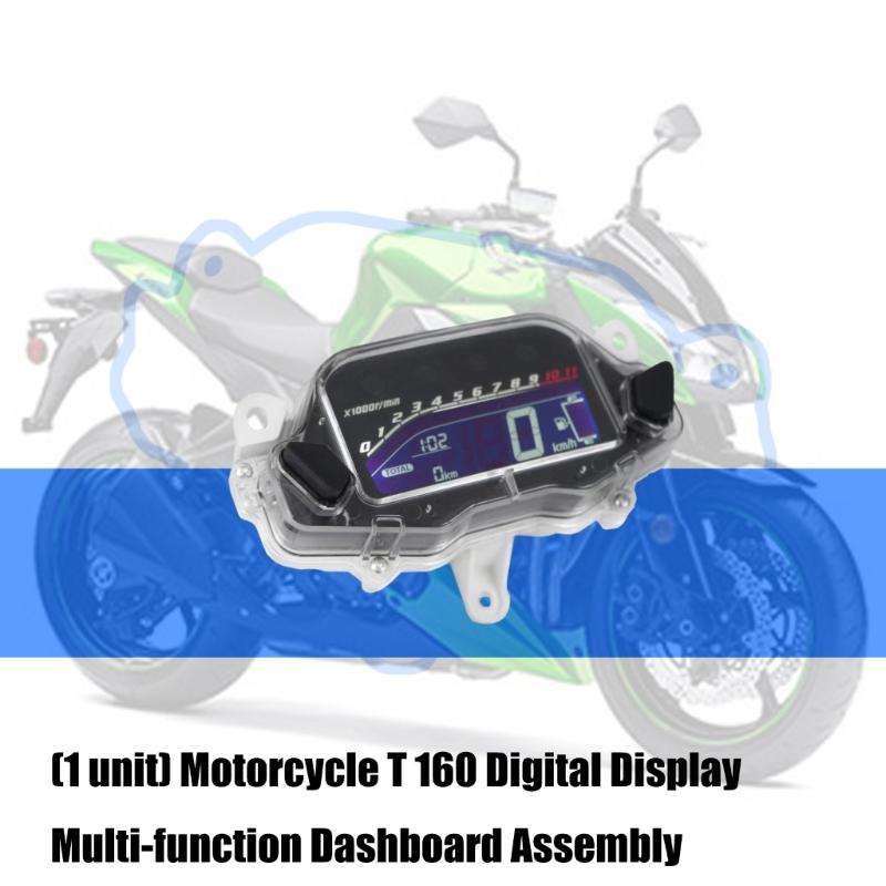 Motorcycle Digital Display Tachometer for 160 2015-2022 Replacement Speedometer Odometer Instrument Panel Speed Gauge
