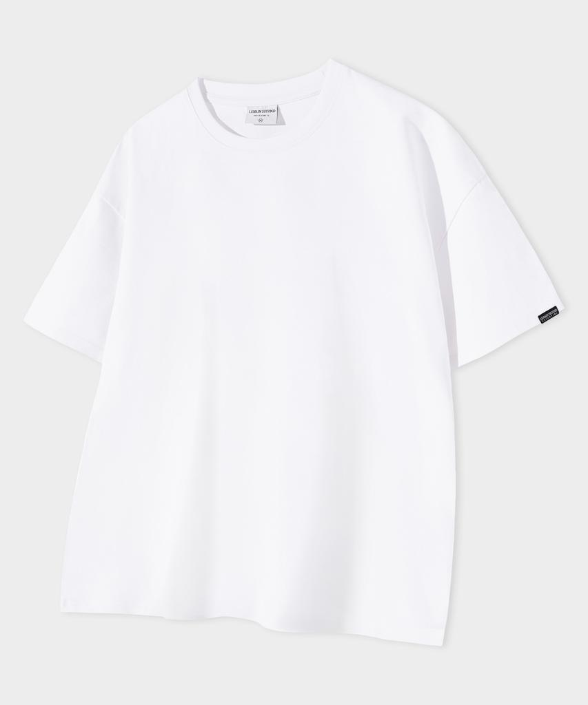 LEMAIN SECOND Crop Plain Oversized Short Sleeve T-Shirt [White]