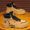 Autumn Men's Shoes New Breathable High-top Martin Boots Men's Trend Versatile Platform Tooling Shoes Casual Short Boots Trendy Shoes