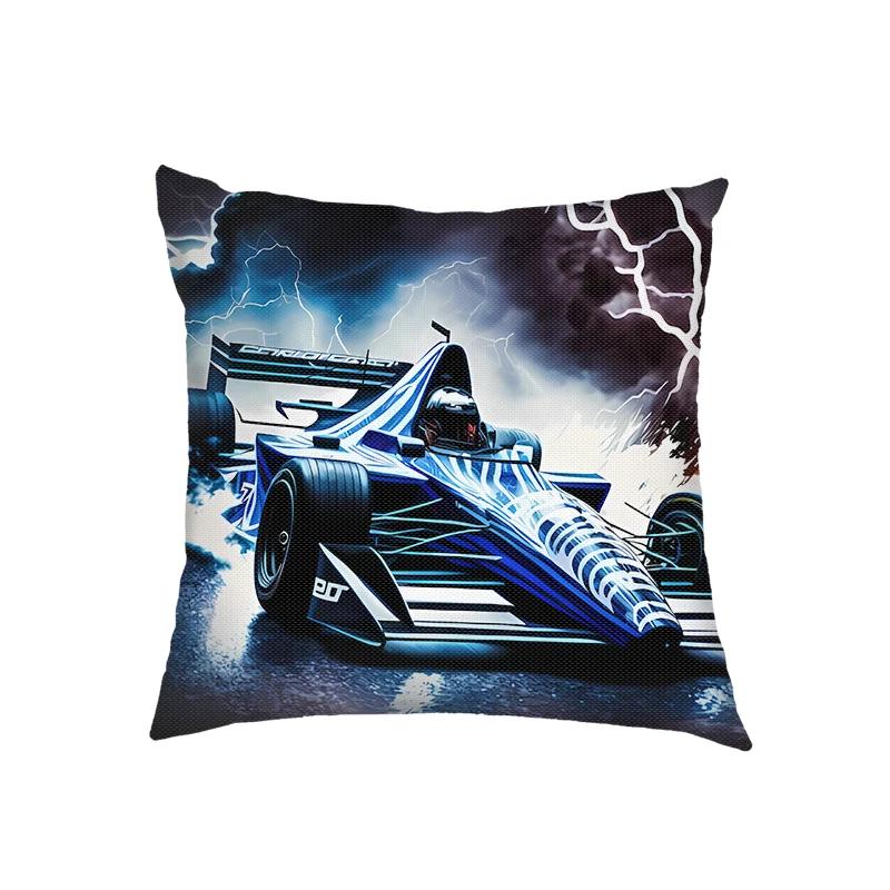 45x45CM Motorrad Rennwagen Druck Kissenbezüge Motorrad Kissenbezug Heimdekor Mode Quadratisch Sofa Bett Überwurf Kissenbezug
