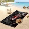מגבת חוף מודפסת AC Milan, מגבת רכה מתייבשת במהירות, שמיכת חוף מלבנית גדולה ניידת לנסיעות, בריכה