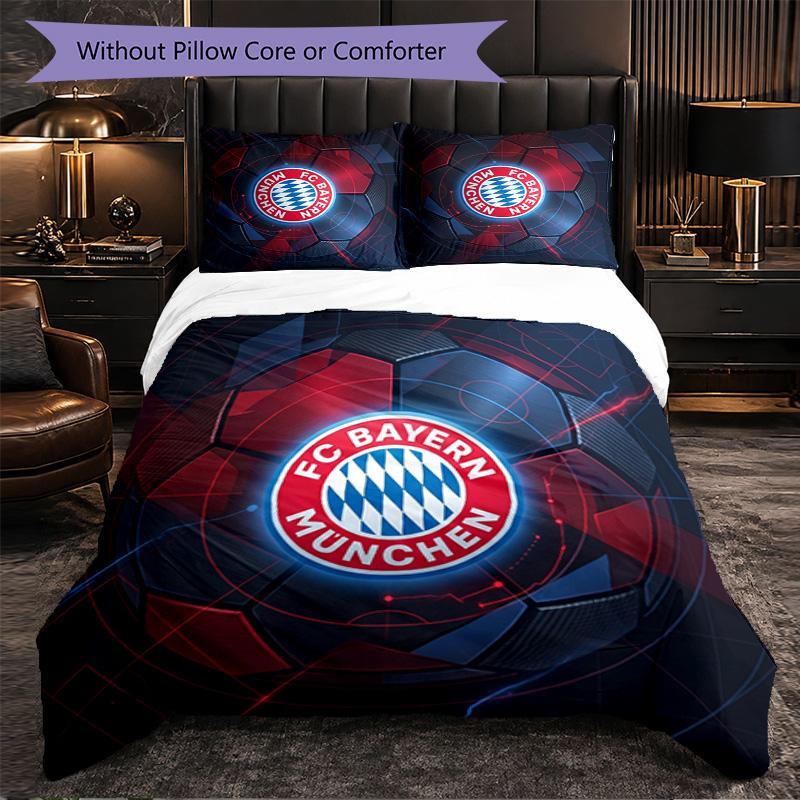 Set Biancheria da Letto Bayern Monaco Modello 3 Pezzi Morbida Copripiumino in Microfibra con Federe per Camera da Letto