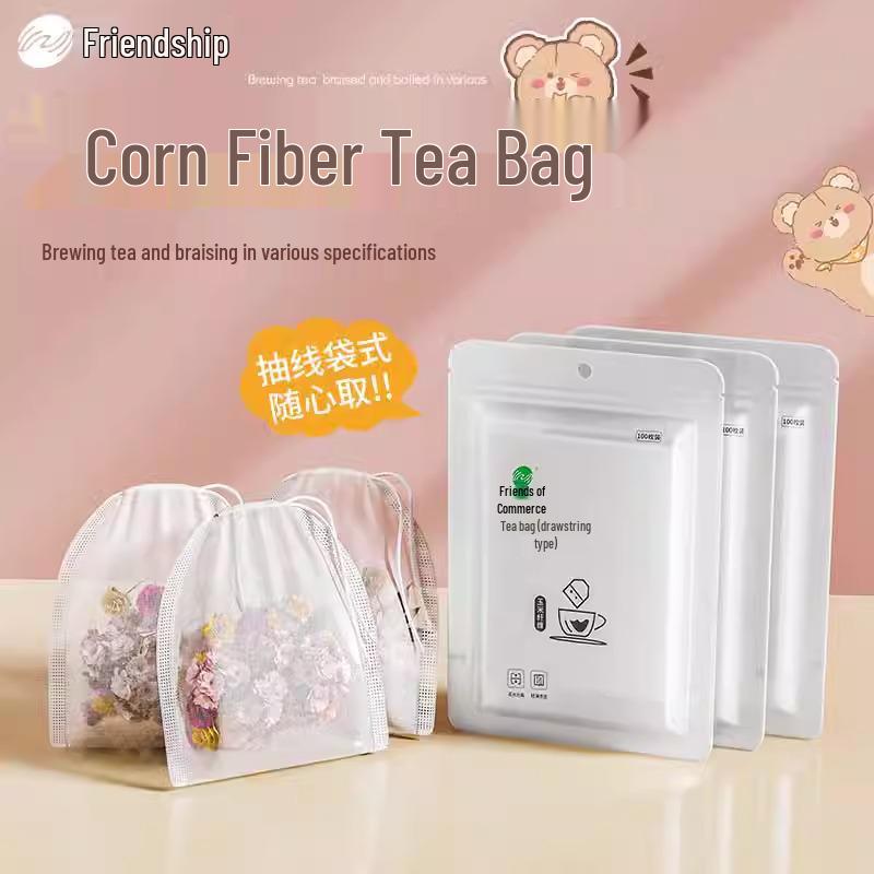 Ponyi Corn Fiber Disposable Tea and Seasoning Bags for Infusing