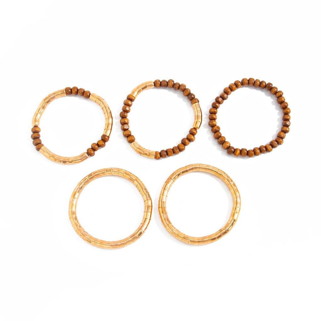 Multi-Layer Beaded Necklace with Colorfast Finish and Light Luxury Style