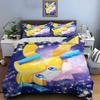 Pokemon Jirachi Printed Soft Quilt Cover Pillowcase Bedding Set Kids Adult Comfortable Bed Set Twin King Bedding Set Luxury