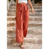 Women's casual pants loose solid color wide-leg pants