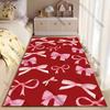 Pink decorative bows pattern carpet Yoga living room room decor children's crawling mat doormat area rug games mat