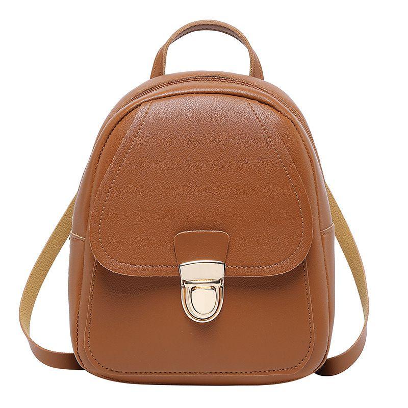 Mini Mochila Feminina Mochila de Couro PU Mochila Escolar Bolsa de Mão Bolsas de Ombro