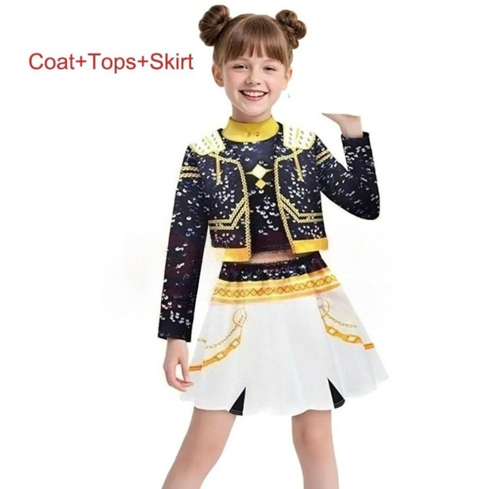 Kid Girls Rumi K Pop Demon Hunter Cosplay Kids Black Gloden Costume Chid Disguise Performance Roleplay Uniform Halloween