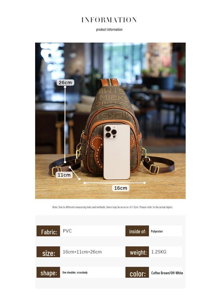 2024 Women's Retro Print Cross-Body Small Chest & Shoulder Bag