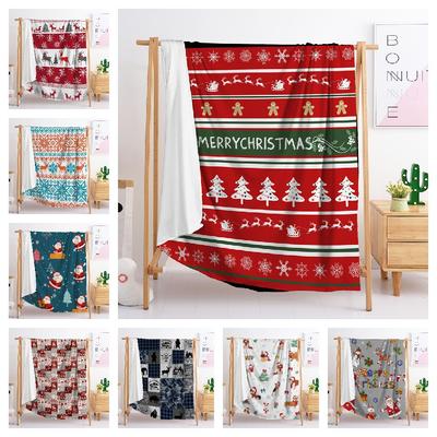 Blanket Flannel Blanket Christmas Plaid 3D Digital Printing Blanket Blanket