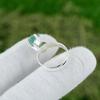 Natural Apatite Rough Gemstone 925 Silver Promise Ring Size 6.5 For Girls