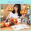 Adorable Oreiller Peluche Citrouille d'Halloween Jouet Avec Motifs Effrayants Pour Décoration Festive Et Cadeaux