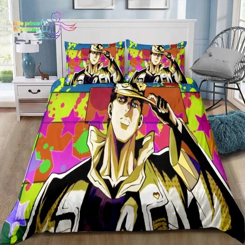 Jojolion Abenteuer Bequeme Bettdecke Bettbezug Kissenbezug Bettwäsche-Set Kinderzimmer Dekoration Heimtextilien