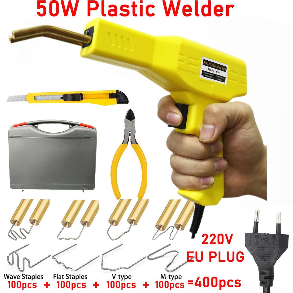 50 W Kunststoff-Schweißgerät, Heißhefter, Kunststoff-Schweißgerät, praktisches Heißheftgerät, Auto-Stoßstangen-Reparaturset
