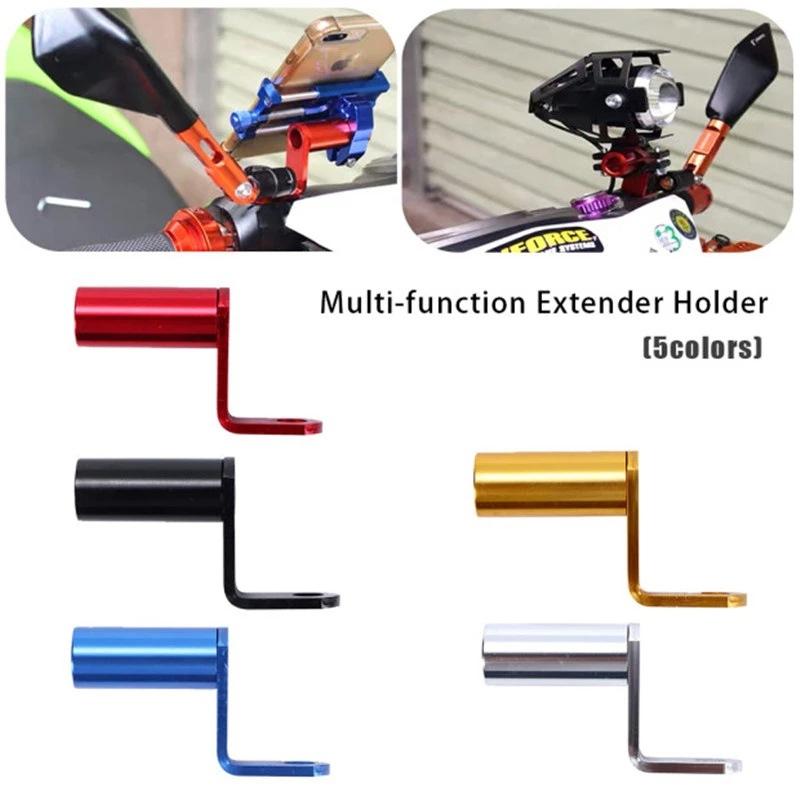 Motorcycle Handle CNC Aluminum Clamp For Phone USB Charger Holder Rearview Mirror Mount Extender Bracket Holder Clamp