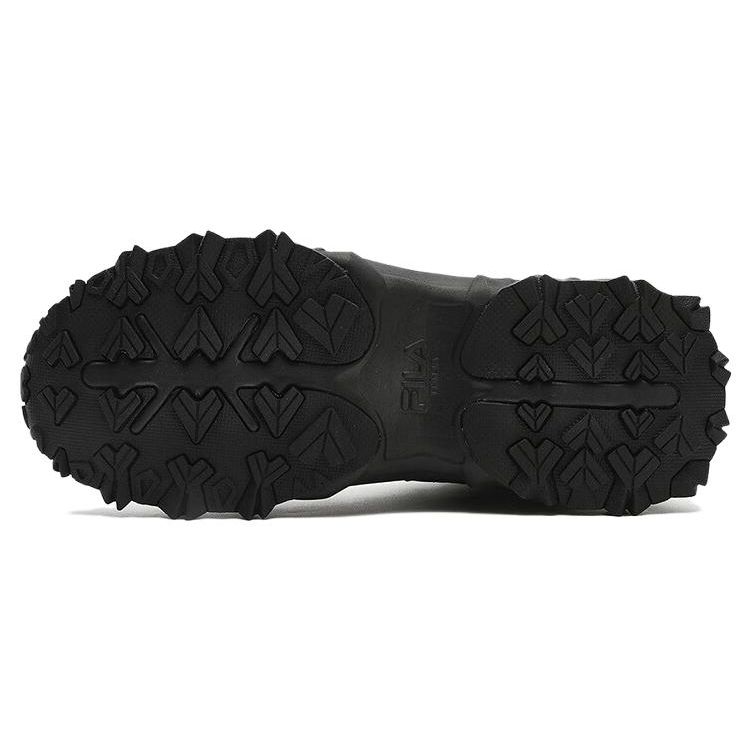 Fila Disruptor Comfortable Fleece Durable Lightweight High-Top Dad Shoes Women Sneaker Gray Black F12W342127FDB