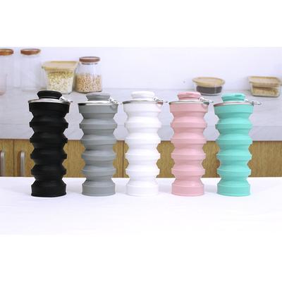 Faltbecher Tragbare lebensmittelechte Outdoor-Reise-Wasserflasche Teleskop-Fitness-Sport-Wasserkocher Silikonbecher