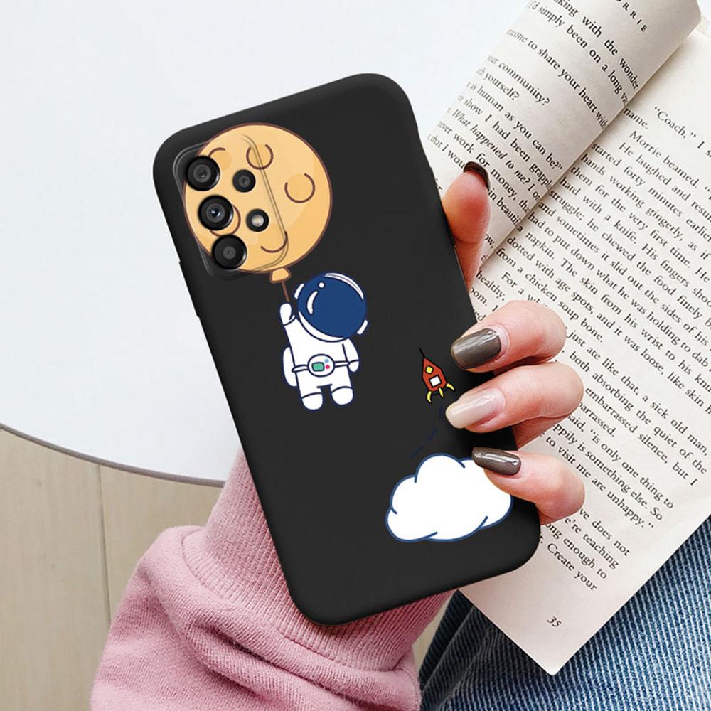 Phone Case Space Astronaut Star Pattern For Samsung Galaxy A53 A52 A32 S9 S10 Plus S10e Note 10 Lite Silicone Shockproof Cover