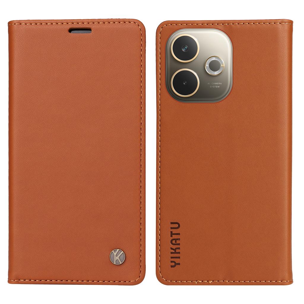 For Oppo A5 Energy 5G (China)/Oppo A5 Pro 4G (Global) Phone Cases YIKATU Magnetic Closure PU Leather Mobile Cover