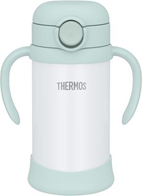 Thermos Vacuum Baby Straw Keeps Drinks MNT Mug, 350ml, Mint, Cold, FJT-350