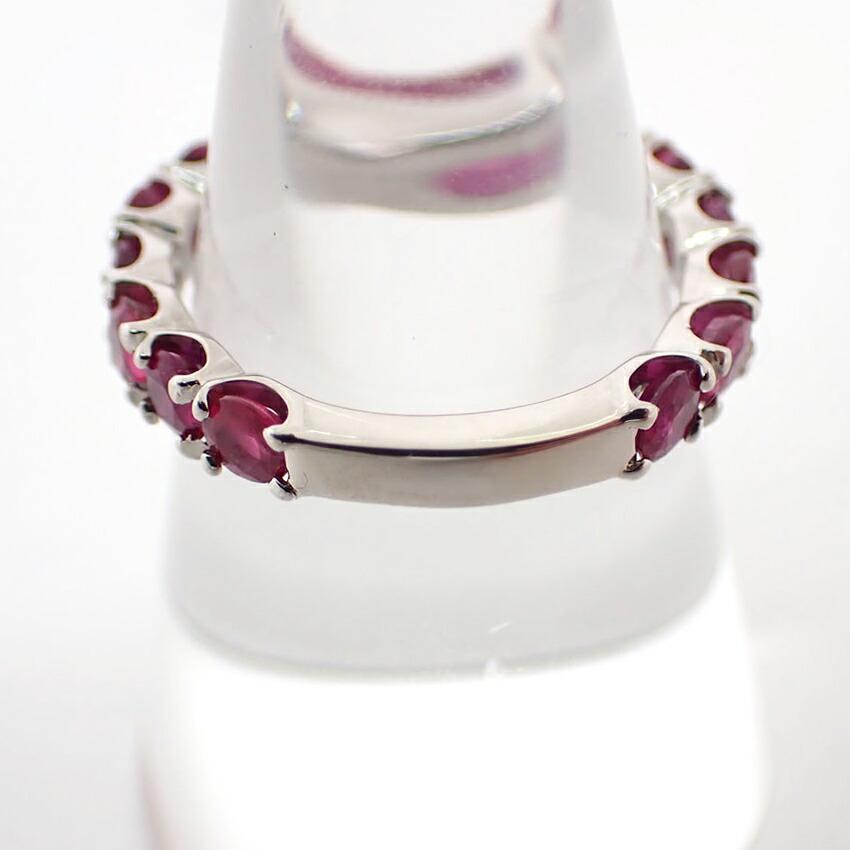 [New] Pt900 Ruby Eternity Ring/Size 13/j34-1