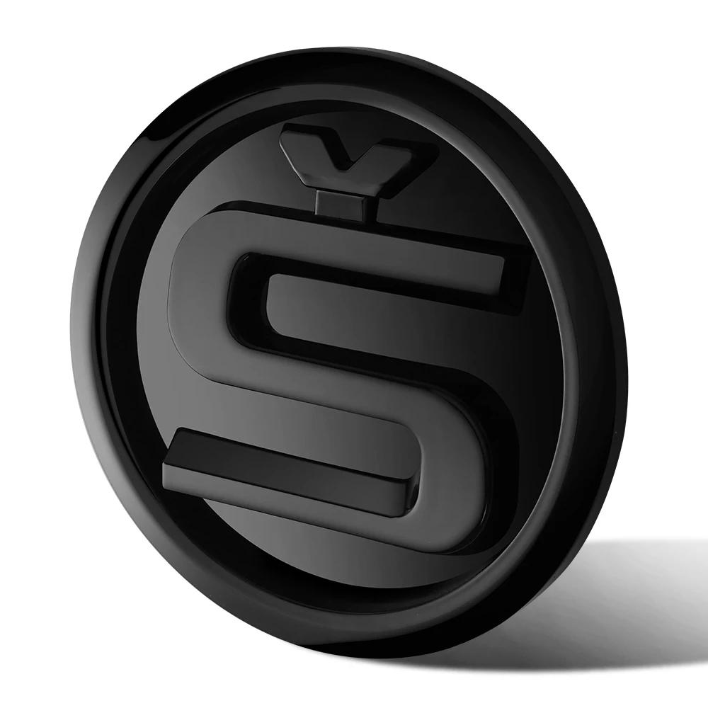 2026 Hot Badge For Skoda Hood Sticker 110mm Black S Logo Emblem For SKODA ENYAQ SUPERB OCTAVIA KAMIQ KODIAQ FABIA SCALA Skoda St