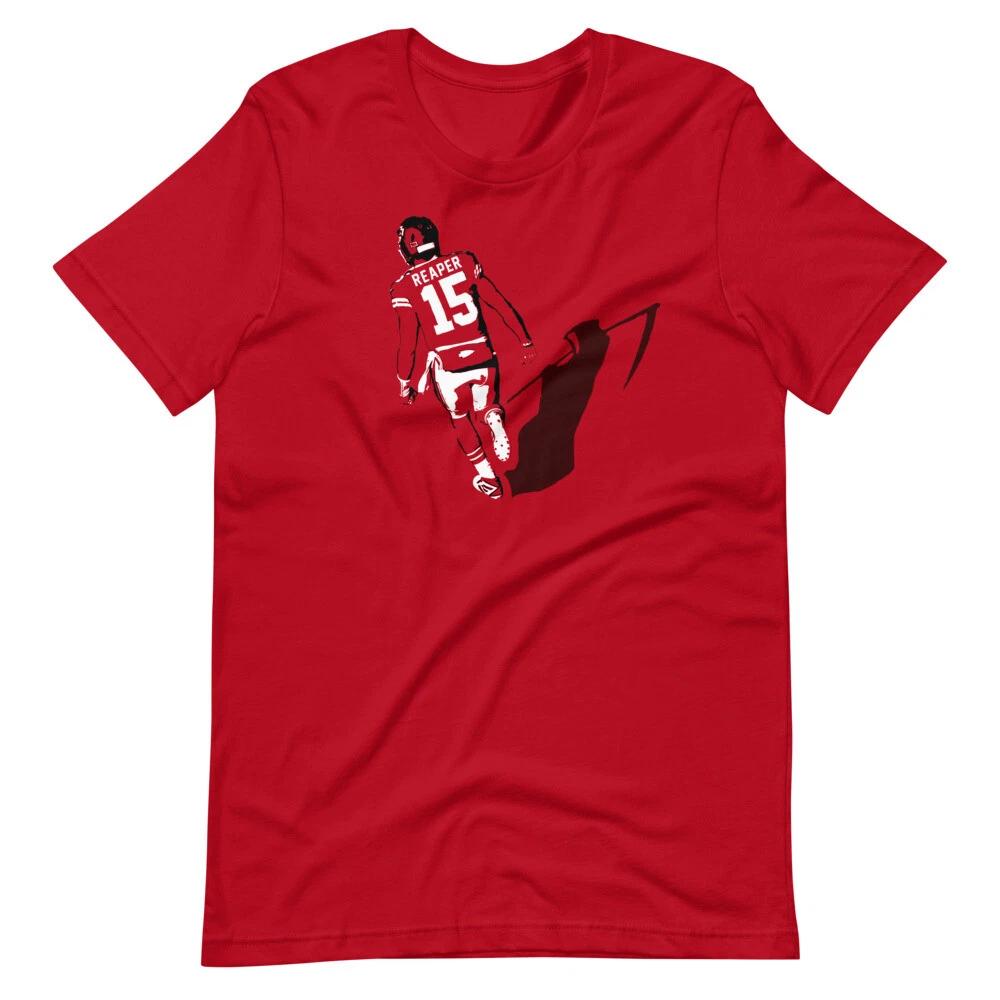 

MAHOMES Be The Grim Reaper Shadow Football Tee Shirt Fan Art Unisex 100% Cotton T-shirt Mens Tees Top M