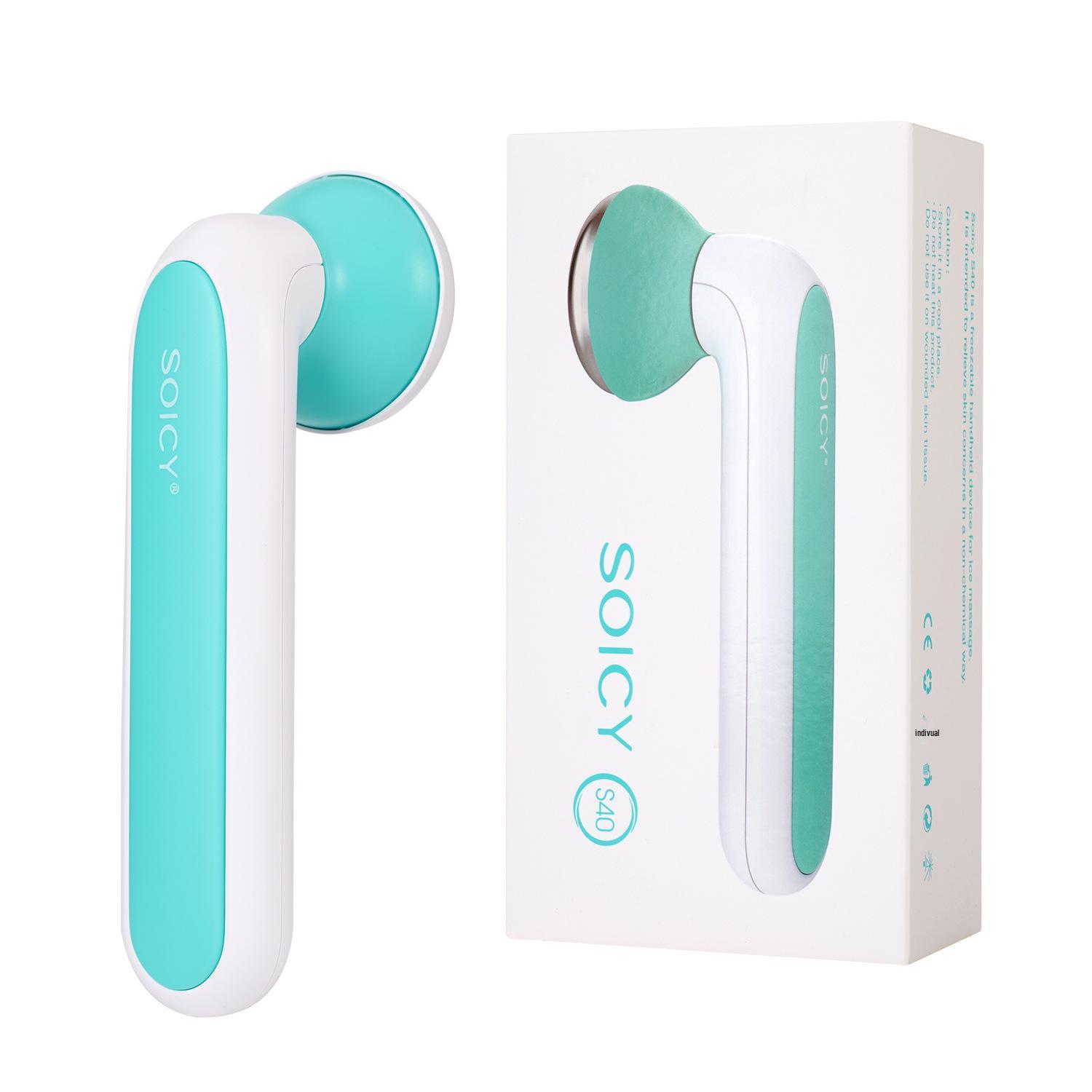 SOICYS40 Stainless Steel Facial Ice Roller Beauty Instrument