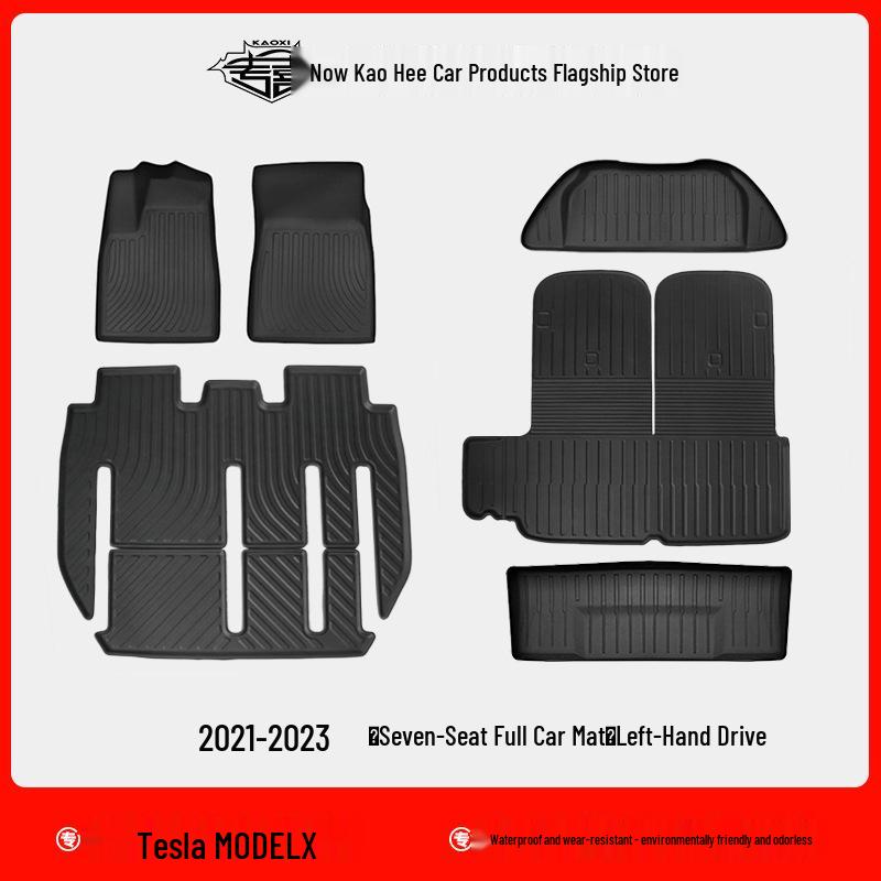 Waterproof TPE Floor & Trunk Mats for 2022 Tesla Model X (LHD & RHD)