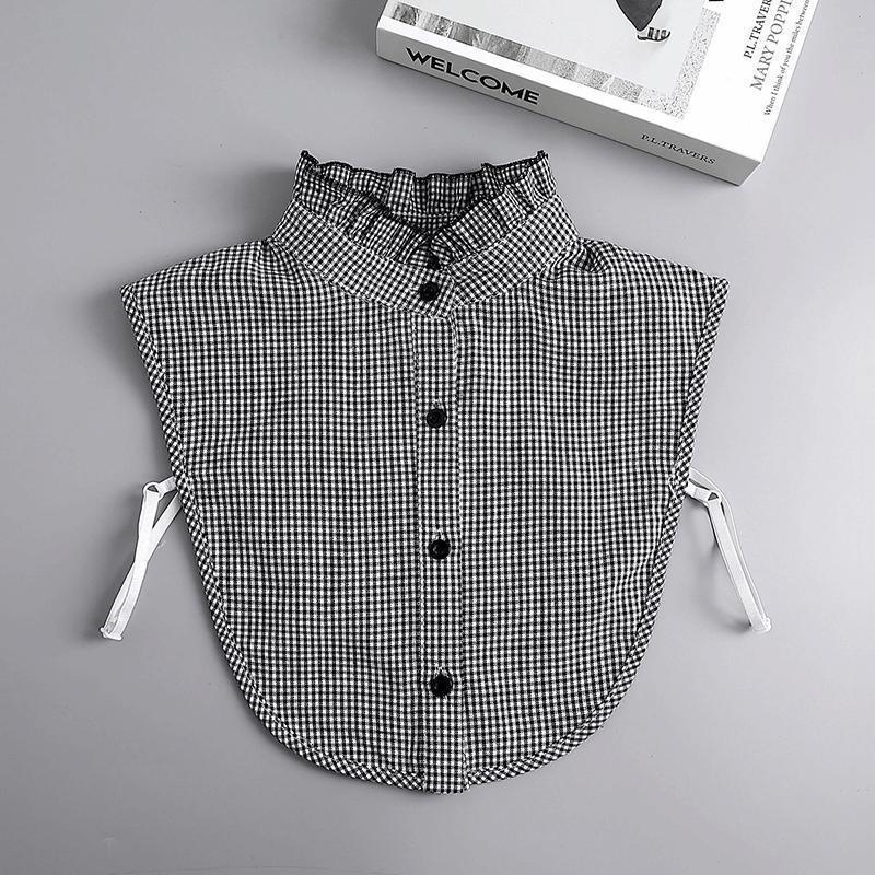 Červený károvaný odnímatelný límec pro dětské svetry a mikiny