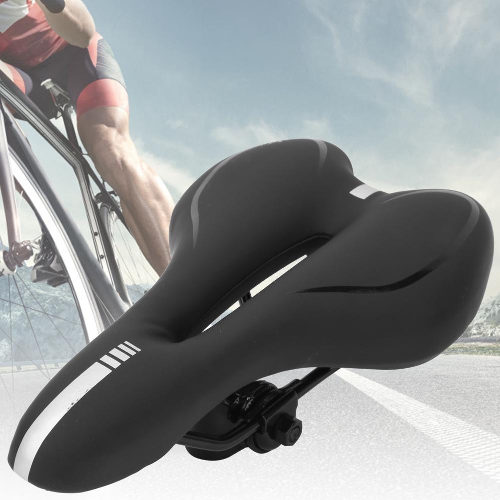 Silicone Bike Seat Hollow Comfortable Mountain Bicycle Saddle Cushion Cycling Accessories with Small Rain Cover