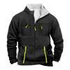 Men's Solid Color Zipper Pocket Zipper Sweatshirt Jacket Men's Sports Large Size Casual Sweatshirt Jacket