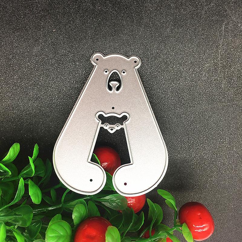 Mother Bear and Baby Bear Design Patterns Scrapbooking Craft Die 3D DIY Festival Card Making