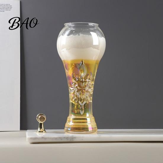 Langlebiger Bierglas-Pokalform-Weinbecher, Hitzebeständiger Krug für Craft-Bier, Transparenter Becher für Saft, Kreatives Pub-Trink-Sport-Party-Glas, Hoch Borosilikat