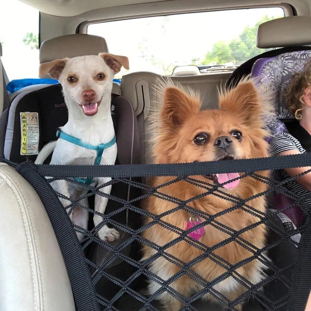Dog Seat Fences Pet Protection Net Safety Storage Bag Pet Mesh Travel Isolation Back Seat Safety Barrier Puppy Car Accessories