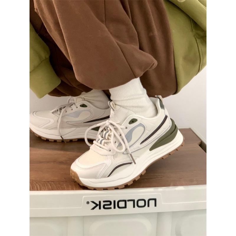 Popular - After Communication - Mesh Rubber Low Heel (less Than 3cm) Single Shoes Deep Mouth PU Sneakers Flat