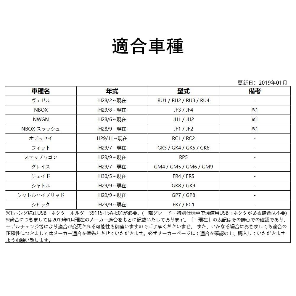LONNIK Genuine USB Conversion Cable for Honda Cars, Genuine USB Panel Be Used