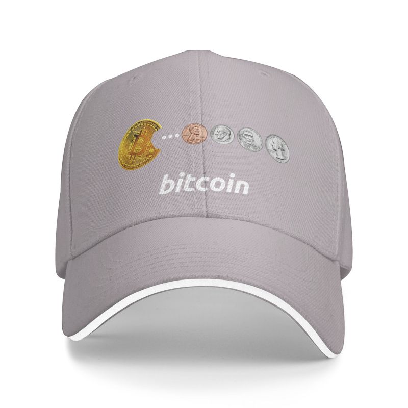 Klasické bitcoinové občerstvení Baseballová čepice Dámské Unisex vlastní nastavitelné Unisex kryptomince BTC Táta klobouk Venkovní