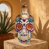 Yousheng Skull Shape Glass Whiskey Decanter, 350ml Liquor Bottle with Stopper, 3D Gothic Home Bar Decor, Unique Gift for Men