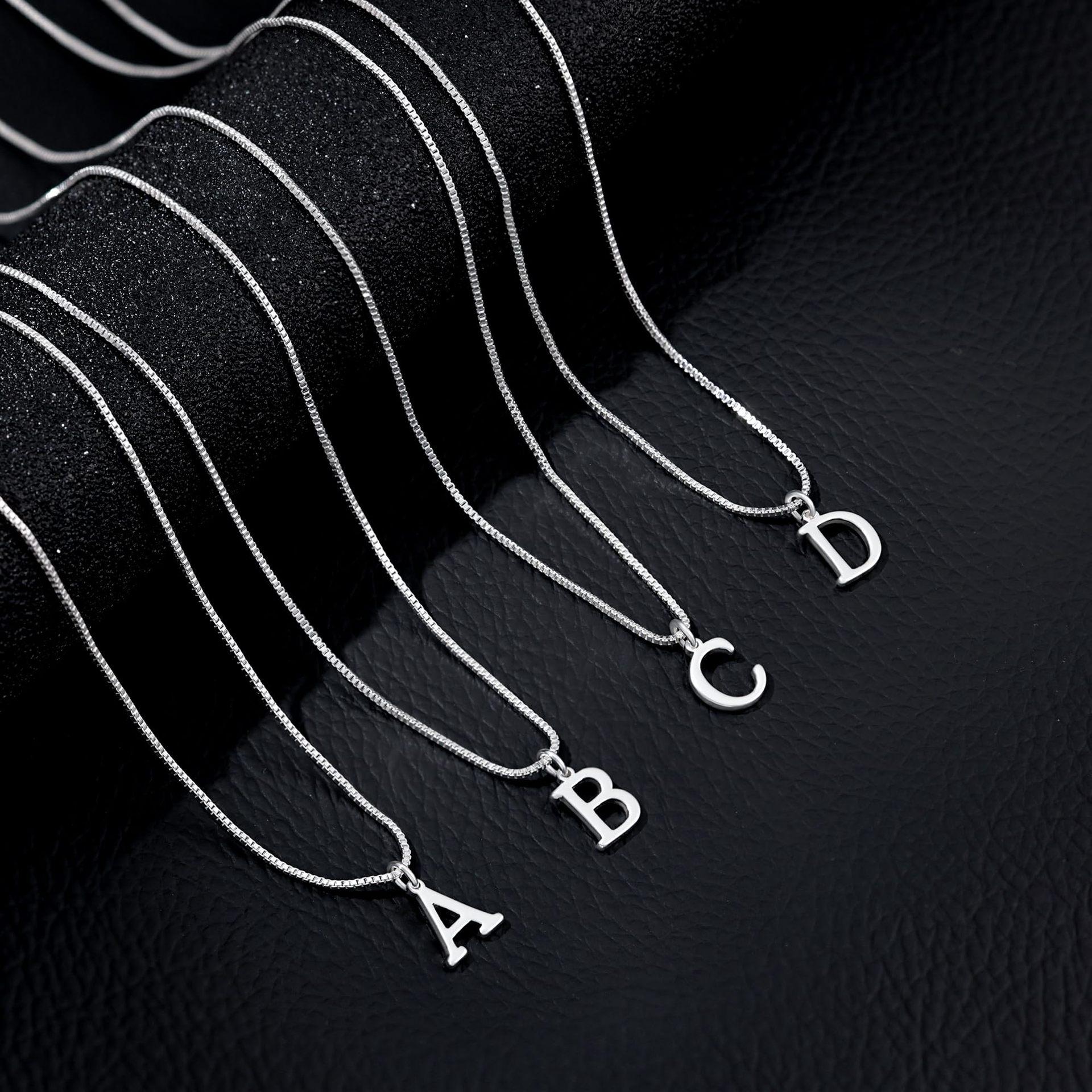 

Stainless Steel A-Z English Letter Necklace - Women s Non-Fading Clavicle Chain S