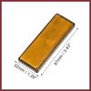 6 Pcs Rectangular Stick-on Safety Spoke Reflective Self Adhesive Reflector for Gate Posts Cars Trailer Motorcycle Trucks Boat Bicycle Bike Orange