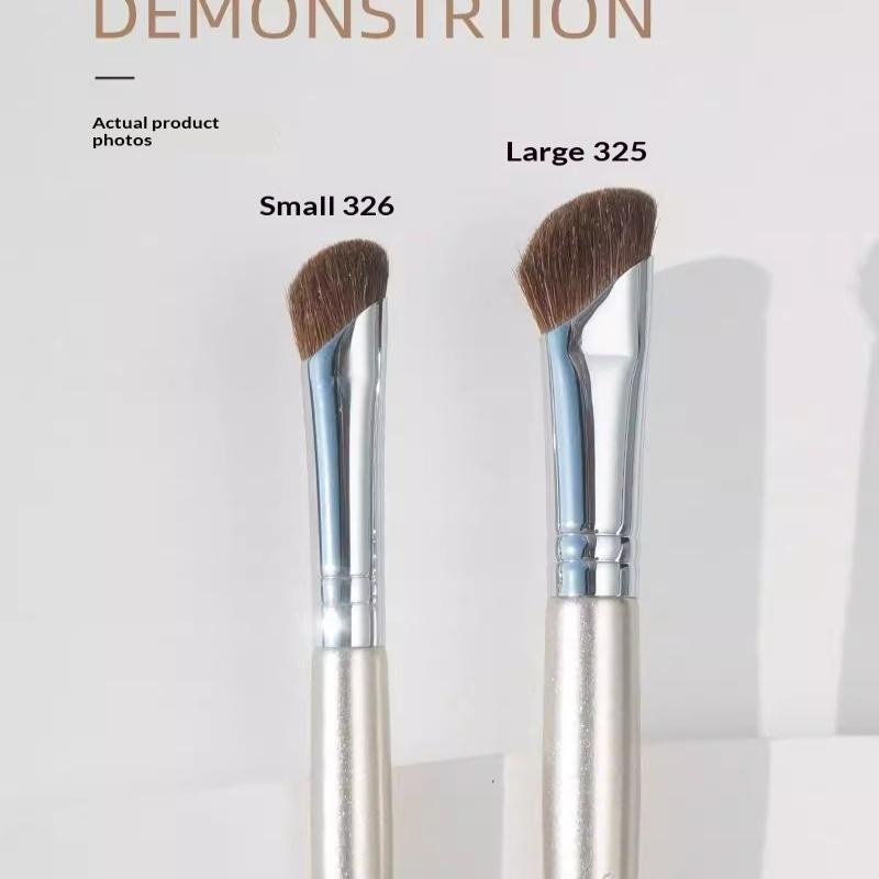2Pcs Sickle Shaped Nasal Shadow Brush Soft Bristles For Daily Professional Makeup Use Beauty Tool
