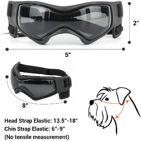 PETLESO Dog Goggles for Small Dogs with Helmet, 2pcs Dog Sunglasses and Dog Helmet Set for Small Medium Dog Outdoor Driving Walking, Black