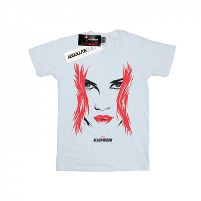 Camiseta de Algodón Primer Plano de la Película Viuda Negra para Niñas