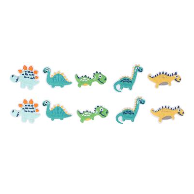 10 stücke Dinosaurier Patches Bunte DIY Kleidung Kleine Dinosaurier Form Stickerei Eisen Auf Patches für