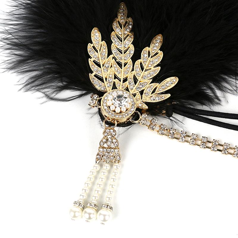 Hairband Headpiece Feather Flapper Headdress Costume Party For Women Headpiece