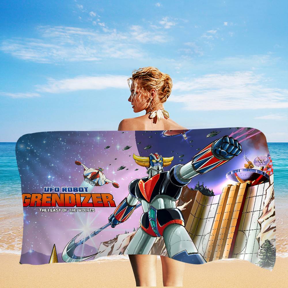 UFO ROBO G-GRENDIZERs G-GOLDORAKs Microfiber Beach Towel Absorbent Quick dry Soft Yoga Swimming Resort Mountain Climbing Towel