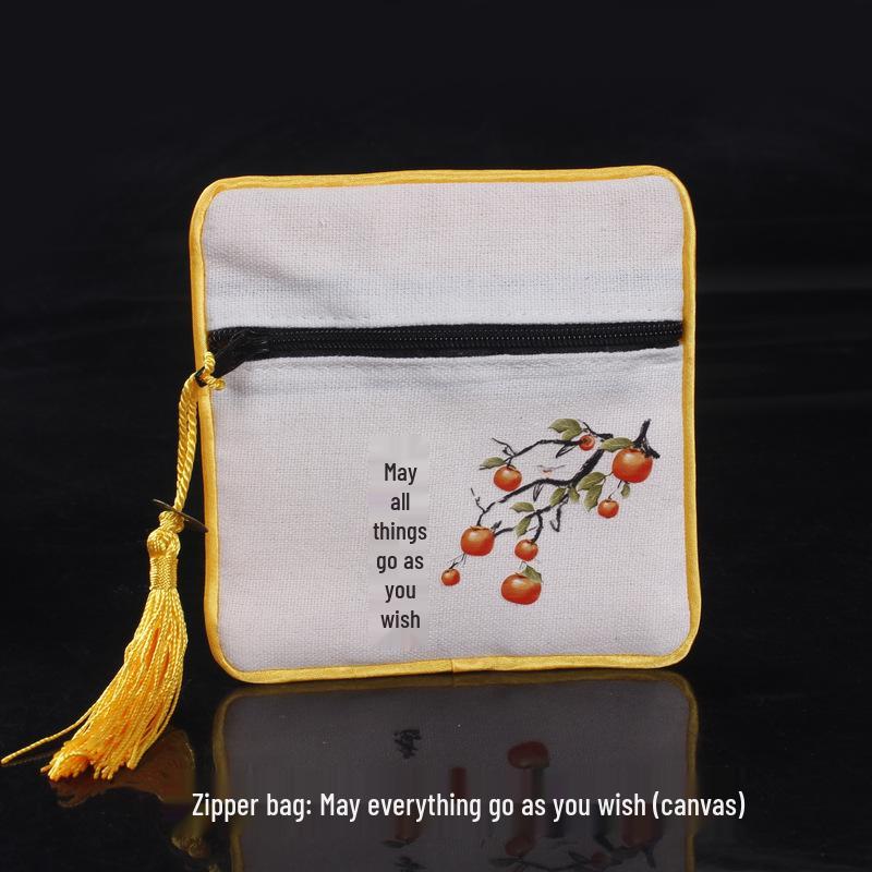 Chinese Osmanthus Embroidered Silk Brocade Sachet - Ethnic Style